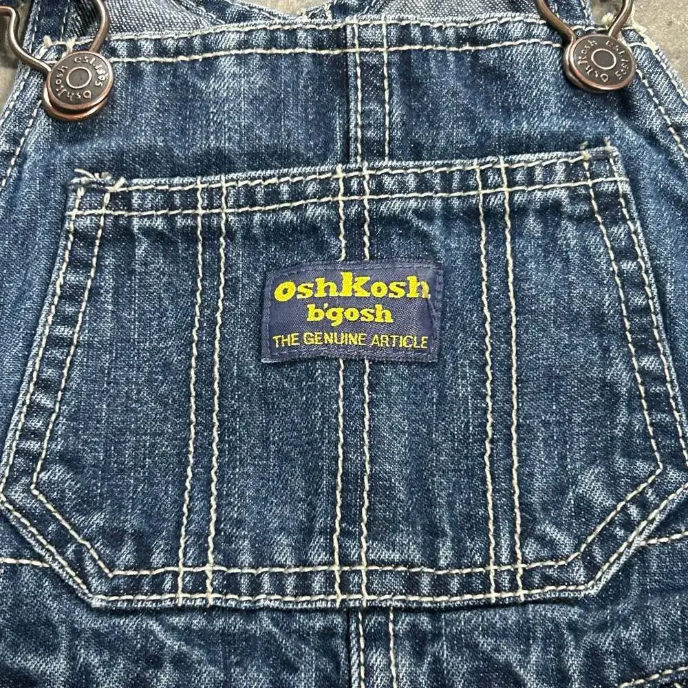 OshKosh B'gosh Vintage Denim Shortalls Overalls Size 12 Months